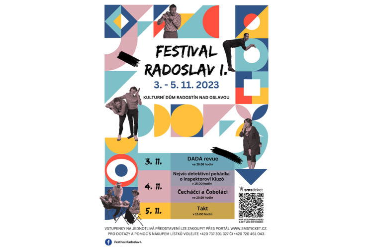 Pozvánka na Festival Radoslav I. 3.11. a 5.11.2023 do KD Radostín nad Oslavou